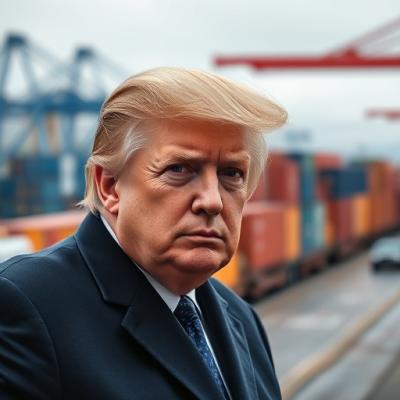 Rekordfall i USA:s import efter Trumps tullar